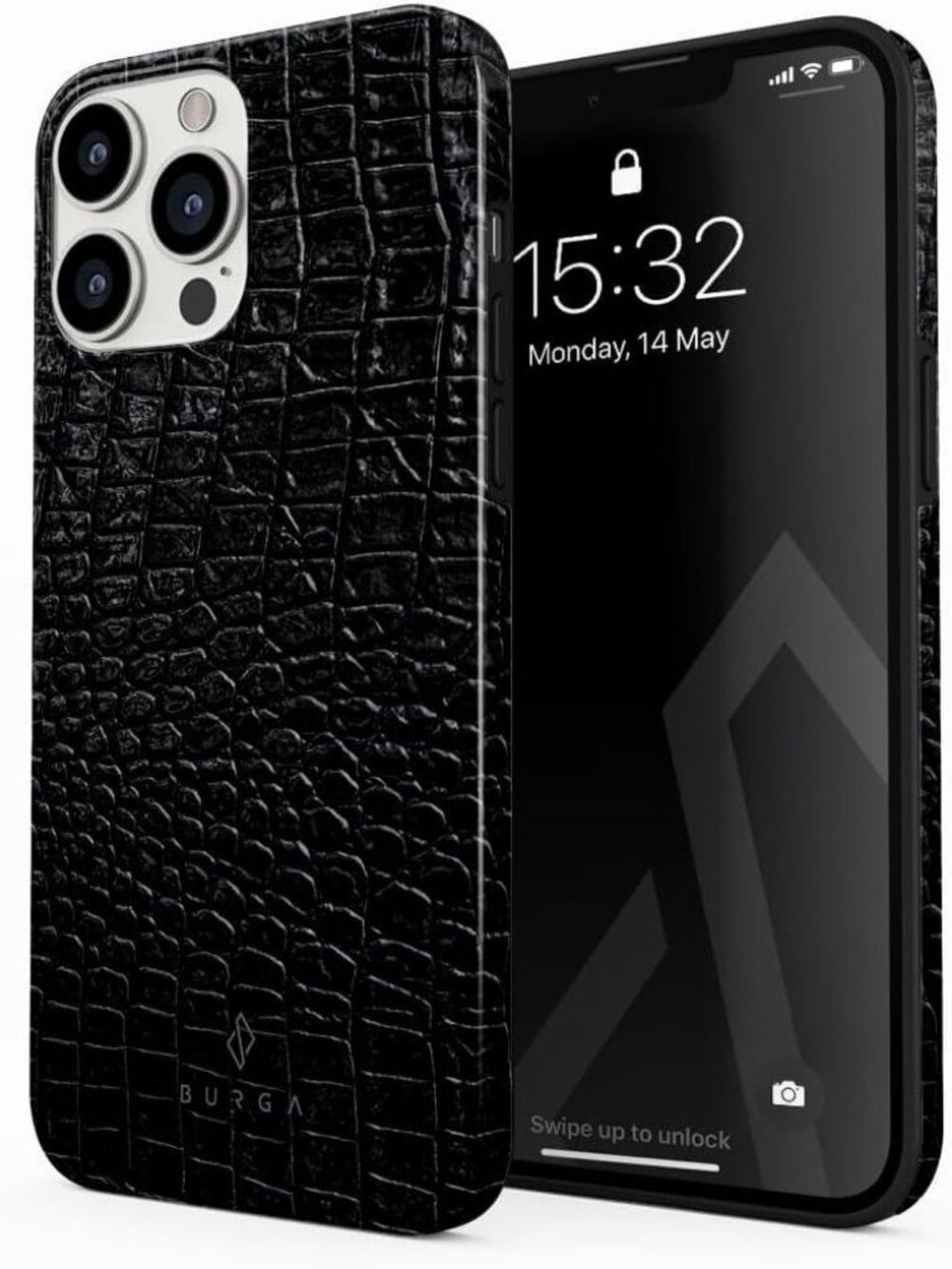 BURGA Unisex Phone Case for iPhone 14 Pro – Dual-Layer Hybrid Design with Shock-